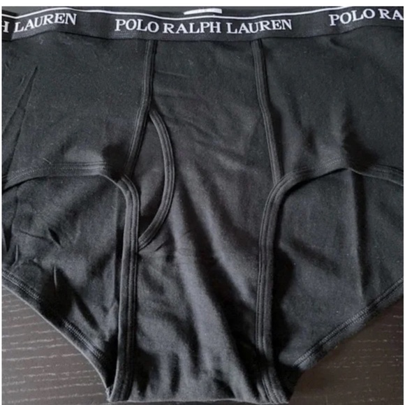 2 pc POLO Ralph Lauren Men Briefs Black Size:46 - Picture 3 of 7